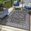 Keen Home Design Terrace Outdoor Area Rug - 5x8 Washable Indoor/Outdoor Rug for Patio, Kitchen, Balcony, Beach, Garden, Deck and Porch, Size: 5'3"x7'7"