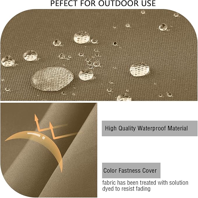 idee-home Outdoor Cushions for Patio Furniture, Outdoor Seat Cushion, Waterproof Couch Hampton Bay Deep Seat Replacement Chair Cushions for Garden Lawn Backyard Deck, 26.5 x 26.5