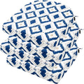 idee-home Outdoor Chair Cushions Set of 4, Thick 19" x 19" x 3" Outdoor Seat Cushions Patio Furniture Waterproof with Ties, Dining Pads