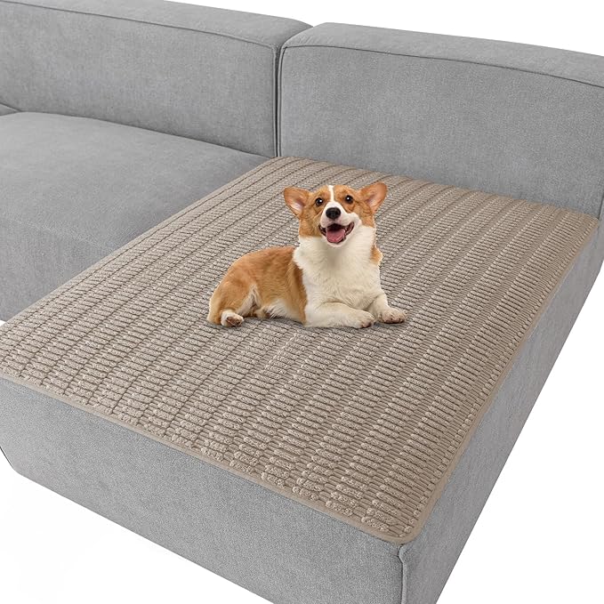 Foxdecor Couch Cover Sofa Covers Washable, Dog Bed Cover Couch Covers for 3 Cushion Couch Sofa Pet Friendly, Dog Couch Cover Furniture Covers for Pets.(Brown 40x50 inch)