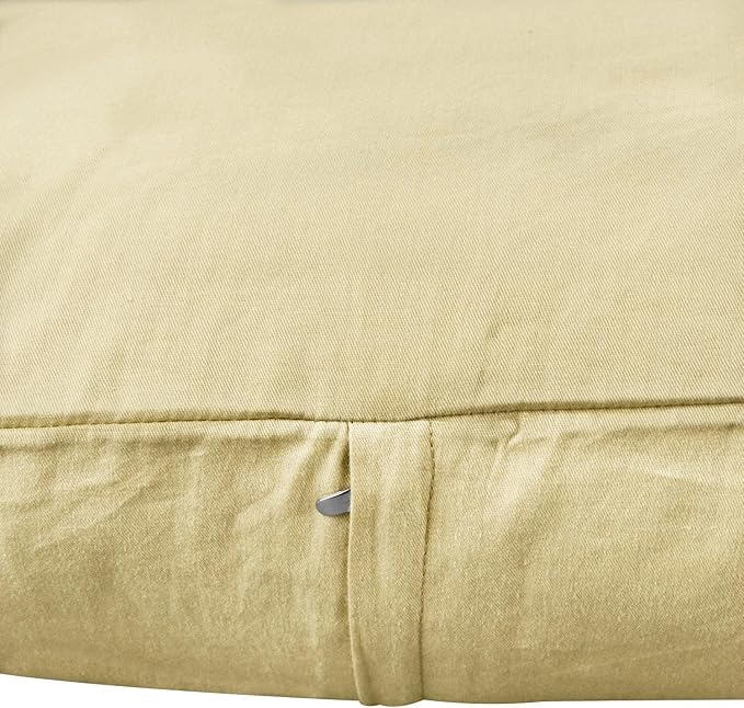 4-Pack 100% Cotton Comfortable Solid Decorative Throw Pillow Case,Thmyo Square Cushion Cover Pillowcase Sublimation Blank Pillow Covers DIY Throw Pillowcase for Couch Sofa(16x16 inch/ 40x40cm,Khaki)