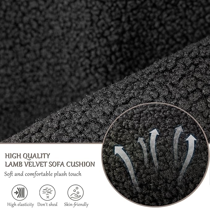 Armrest Cover, Recliner Chair Protector, Furniture Protector Slip, Side Storage Pocket, Stretch Armchair Couch Arm Rest Cover for Recliner, Chair, Sofa (Black,2 Seater(4pcs))
