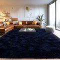 Area Rugs for Living Room, Soft Shaggy Carpets for Living Room, Fuzzy Rugs for Kids' Room, Perfect Decor for Modern Home Navy Blue 8x10 Feet