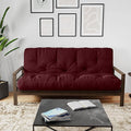 Royal Sleep Products by The Futon Factory 6 inch Foam Futon Mattress - Solid Burgundy Cover - Twin Size - CertiPUR Certified Foams - Made in USA - Replacement Mattress - (Frame not Included)