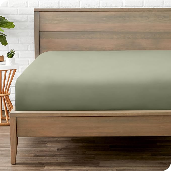 Fitted Bottom Sheet Twin XL Size - Premium 1800 Microfiber - Ultra-Soft Hotel Luxury - Deep Pocket - Durable and Long Lasting - Extra Long Fitted Sheet (Twin XL, Sage)