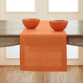 Solino Home Linen Pumpkin Table Runner 72 Inches Long - 100% Pure Linen Hemstitch Table Runner 14 x 72 Inch for Dresser, Dining, Holiday - Classic Hemstitch