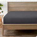 Bare Home Fitted Bottom Sheet Twin XL Size - Premium 1800 Microfiber - Ultra-Soft Hotel Luxury - Deep Pocket - Durable and Long Lasting (Twin XL, Forged Iron Grey)