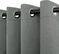 Easy-Going Linen Look Blackout Curtain Grommet Window Curtain Drapes for Bedroom, Living Room Thermal Insulated Room Darkening (2 Panels, 52x108 inch, Grey)