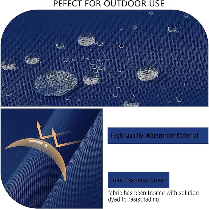 idee-home Outdoor Cushions for Patio Furniture, Outdoor Seat Cushions 19x19 Waterproof & Fade Resistant Couch Sofa Replacement Deep Couch Chair Cushion for Yard Garden Deck, Dark Cerulean