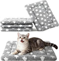 Dog Crate Mat, 4 Piece Reversible Pet Bed, Polyester, Machine Washable, Small Dogs & Cats, Rectangular, 24 x 18 x 1.3 Inches (Gray Star, 18" L x 14" W x 1.5Th)