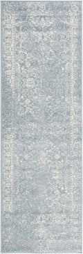 SAFAVIEH Adirondack Collection Runner Rug - 2'6" x 16', Slate & Ivory, Distressed Vintage Floral Design, Non-Shedding & Easy to Clean, Ideal for Hallway, Foyer, Entryway, Bedroom (ADR109T)