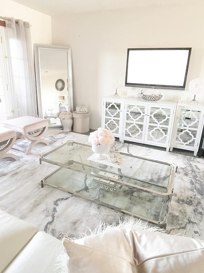 SAFAVIEH Craft Collection X-Large Area Rug - 12' x 15', Grey & Silver, Modern Abstract Design, Non-Shedding & Easy Care, Ideal for High Traffic Areas in Living Room, Bedroom (CFT877G)