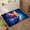 Galaxy Fox Rug 3D Cute Foxes Area Rugs for Bedroom Living Room Playroom Boys Kids Cartoon Colorful Carpet Glitter Stars Throw Rugs Floor Mat 63 in x 31 in