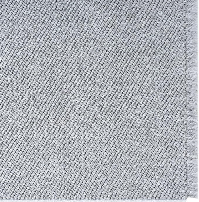 LUXE WEAVERS Solid Machine Woven Gray 2x3 Area Rug, Indoor Stain-Resistant Carpet