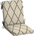 Arden Outdoor Dining Chair Cushion, 20 in x 20 in, Weather-Proof, Rain-Proof, Fade Resistant Patio Cushion for Patio, Dining, or Rocking Chairs Tan Diamond Trellis