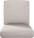 Pop 22x25/22x24 Outdoor Replacement Cushions - 1 Set High Back Deep Seat Patio Furniture Cushion for Wicker Dining Swivel Rocking Chairs Rattan Loveseat Couch Sectional Sofa - Beige/Classic
