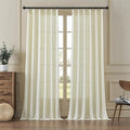 MASWOND Pinch Pleated Flax Linen Curtains 108 Inches Long 2 Panels Set for Living Room, Pleat Drapes Back Tab Semi Sheer Neutral Boho Ceiling to Floor Curtains for Bedroom 9 FT Linen W38xL108
