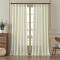 MASWOND Extra Long Sheer Linen Curtain 132 Inches 2 Panels, Pinch Pleated 2 Story Curtains for Living Room Back Tab Light Filtering Farmhouse Pleat Linen Drapes for High Ceiling, Linen W38xL132