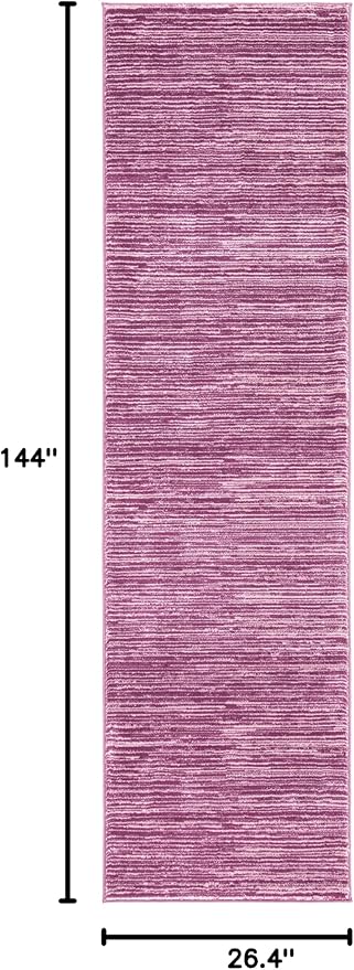 SAFAVIEH Vision Collection Runner Rug - 2'2" x 12', Grape, Modern Ombre Tonal Chic Design, Non-Shedding & Easy Care, Ideal for High Traffic Areas in Living Room, Bedroom (VSN606A)