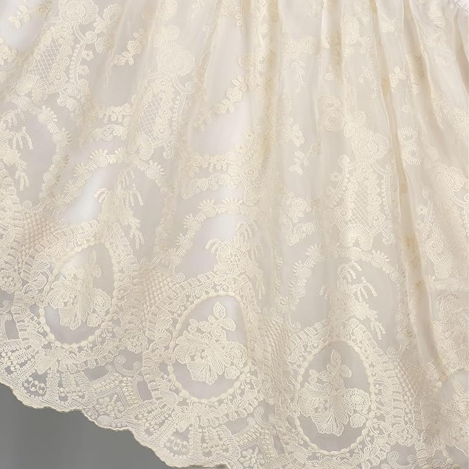 Cameo Lace Luxury Washable Polyester Bedding | Vintage | Pearl Scroll Leaf Quilting | Set of Nine: Full Bedspread, 2 Standard Shams, 2 European Pillows and 2 European Shams, Square and Round Pillows