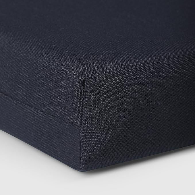 WestinTrends Solace Outdoor Patio Kitchen Dining Chair Square Seat Cushions Set of 4, 20 x 20, Navy Blue