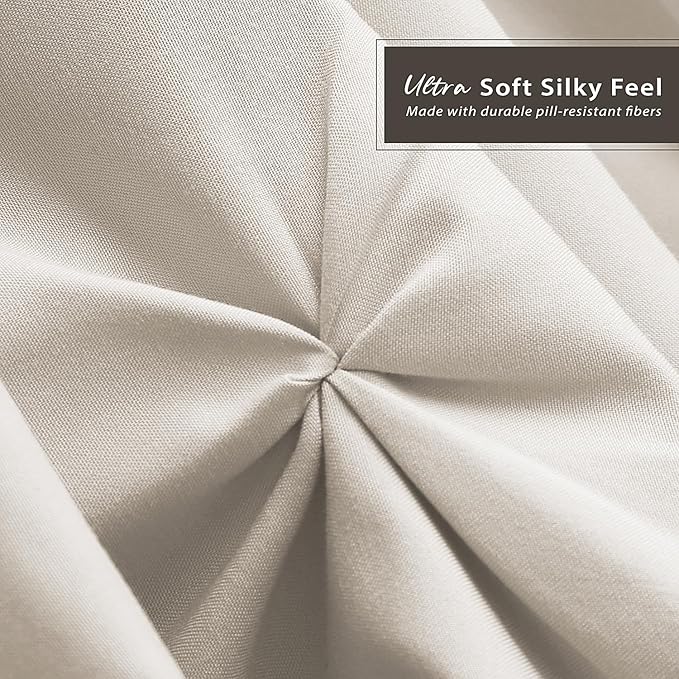 Nestl Linen Bed Skirt Cal King Size, Pinch Pleat Cal King Bed Skirt, 14" Inch Drop Cal King Bedskirt, Hotel Quality Linen Bed Skirts, Microfiber Bedskirt for Cal King Bed, Linen Cal King Bed Skirt