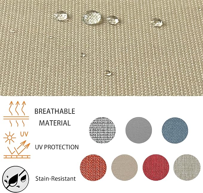 Goodgoods 24x24 inch Outdoor/Indoor Deep Seat Patio Cushion Set of 1 Resilient Foam Filling Water Repellent Stain-Resistant UV Resistant Weather Resistant Deep Seat Bottom Beige