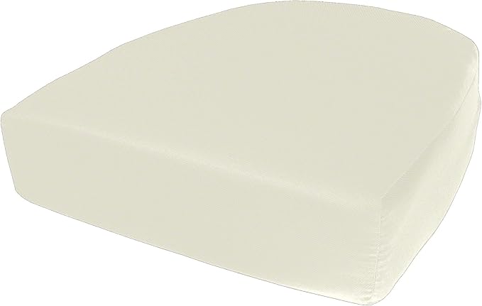 Cushion Source Rounded Back Seat Cushion, 19.5" x 20" x 5" deep Indoor and Outdoor Durable seat Cushion Made with Fade Resistant Sunbrella Fabric, Hidden Zipper, Sunbrella Natural