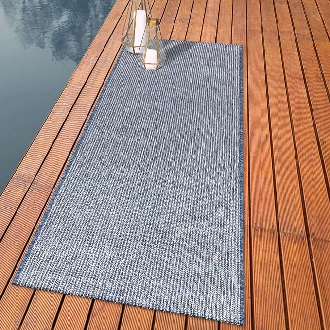 Keen Home Design Terrace Outdoor Runner Rug - 2x8 Washable Indoor/Outdoor Rug for Patio, Kitchen, Balcony, Beach, Garden, Deck and Porch, Size: 2'2"x7'7"