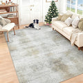 6x9 Area Rugs for Living Room: Washable Rug Modern Abstract Neutral Soft Rugs Non-Slip Low-Pile Indoor Floor Carpet for Bedroom Dining Room Kitchen (Beige, 6'x9')