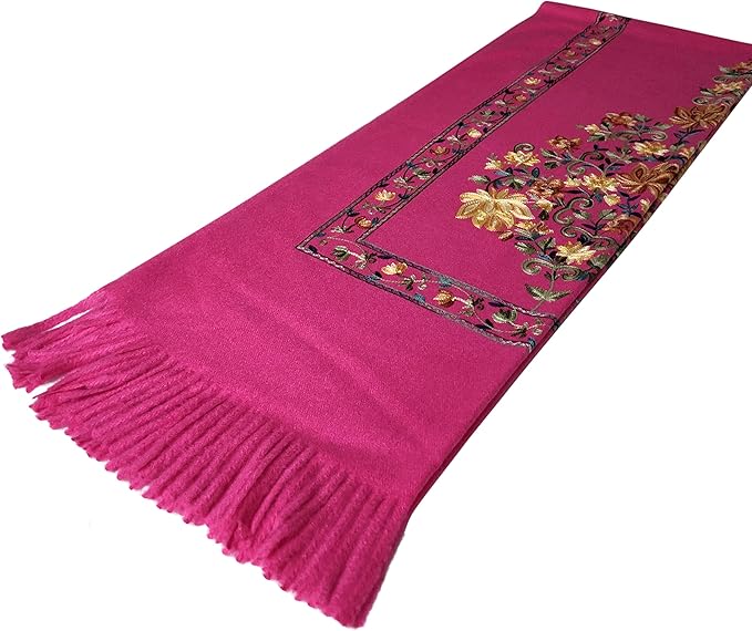 Urban CoCo Women's Embroidered Tassel Long Shawl Oversize Scarf Wraps for Women