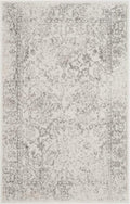SAFAVIEH Adirondack Collection Accent Rug - 2' x 3', Ivory & Silver, Distressed Vintage Floral Design, Non-Shedding & Easy to Clean, Ideal for Front Door, Kitchen, Entryway, Foyer (ADR109C)