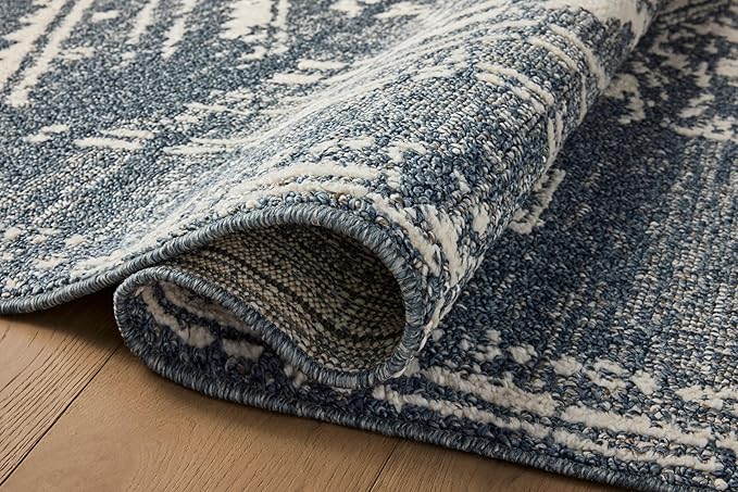 Loloi Magnolia Home by Joanna Gaines Gigi Collection GIG-03 Denim/Ivory 4'-0" x 6'-0" Accent Rug