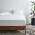 Simple&Opulence Cooling Quilted Mattress Pad – Fitted Sheet Mattress Protector Cover with Elastic Corners, Soft & Breathable, 16 Inch Deep Pocket (White,Queen)