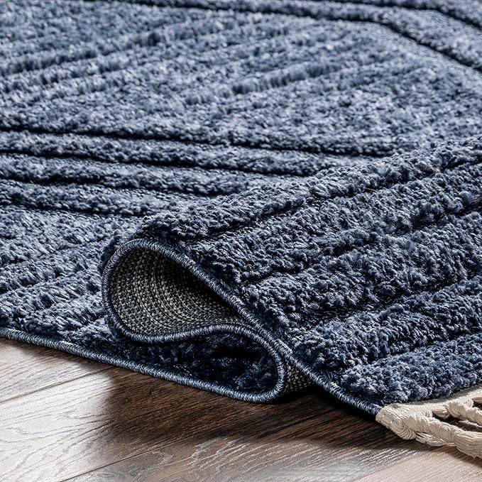 nuLOOM Risette Blue, 10' x 14', Geometric, Soft and Gentle, High Traffic, Stain Resistant, Easy Clean, Durable Area Rug for Bedroom, Living Room, Dining Space, Den, Foyer, Entryway