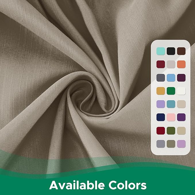 Biscaynebay Wrap Around Bed Skirts for Queen Size Beds 18" Drop, Taupe Adjustable Elastic Dust Ruffles Easy Fit Wrinkle Resistant Silky Luxurious Fabric Machine Washable