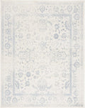 SAFAVIEH Area Rug 12x18 - Adirondack Collection - Large - Ivory & Slate, Distressed Vintage Floral Design, Non-Shedding & Easy to Clean, Ideal for Living Room, Bedroom, Dining Space (ADR109S)
