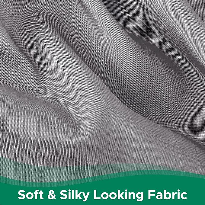 Biscaynebay Wrap Around Bed Skirts for Full & Full XL Beds 15" Drop, Silver Grey Adjustable Elastic Dust Ruffles Easy Fit Wrinkle & Fade Resistant Silky Luxurious Fabric Machine Washable