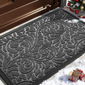 Yimobra Large Door Mat Outside Entrance 36x24, Waterproof Sturdy Outdoor Mats for Front Door, Heavy Duty Non-Slip Doormat for Garage Patio Entryway Indoor, Easy Clean, Grey