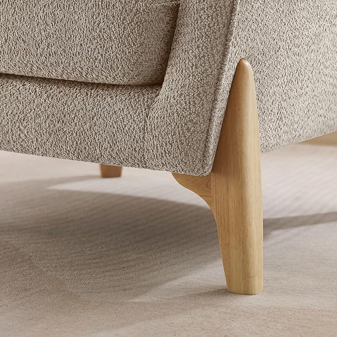 VANOMi 32" Living Room Chairs, Comfy Chair for Bedroom with Thick Cushion, Sharpe Arm Chair for Reading, Office, Apartment, Camel