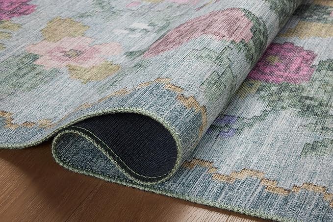 Loloi Rifle Paper Co. Rosa Collection RSA-02 Sky 2'-6" x 9'-6" Runner Rug