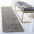 SAFAVIEH Milan Shag Collection Runner Rug - 2' x 10', Grey, Solid Design, Non-Shedding & Easy Care, 2-inch Thick Ideal for High Traffic Areas in Living Room, Bedroom (SG180-8080)