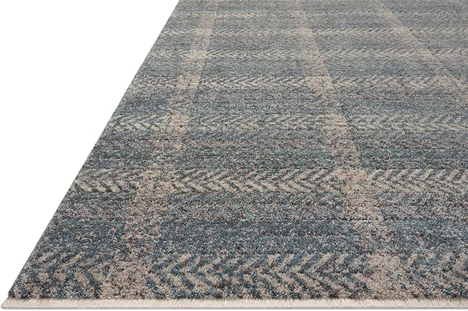 Loloi Angela Rose Ember Collection EMB-03 Blue/Beige 3'-6" x 5'-6" Accent Rug