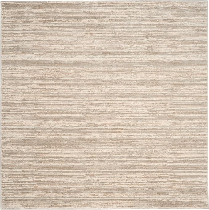 SAFAVIEH Vision Collection Area Rug - 8' Square, Cream, Modern Ombre Design, Non-Shedding & Easy to Clean, Ideal for Living Room, Bedroom, Dining Space (VSN606F)