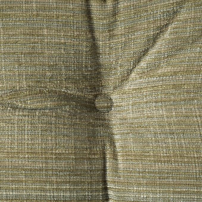 Klear Vu Gripper Overstuffed Universal Non-Slip Dining Chair Cushions for Kitchen Decor or Office Use, U-Shaped Skid-Proof Seat Pad, 17x17 Inches, 2 Count (Pack of 1), Chenille Green