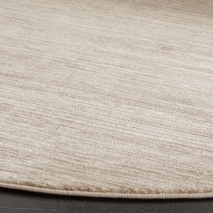 SAFAVIEH Vision Collection Area Rug - 8' Round, Cream, Modern Ombre Design, Non-Shedding & Easy to Clean, Ideal for Living Room, Bedroom, Dining Space (VSN606F)