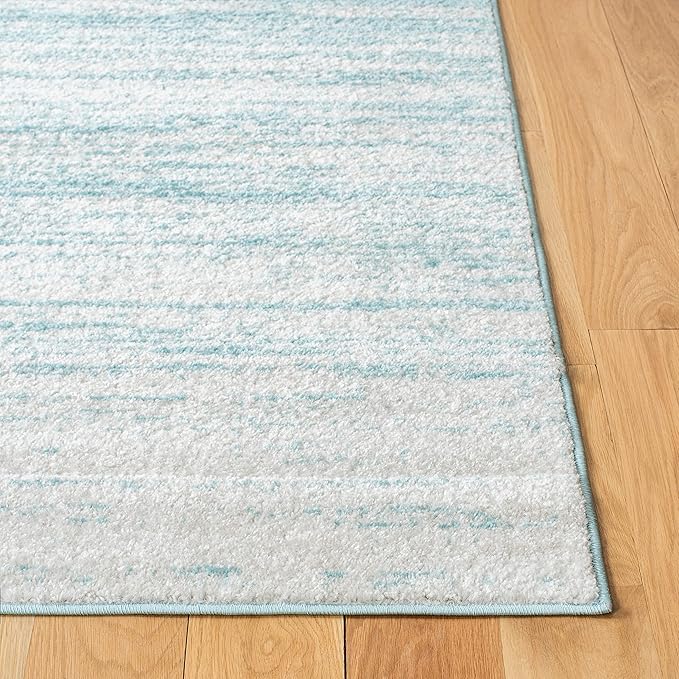 SAFAVIEH Area Rug 3x5 - Adirondack Collection - Aqua & Ivory, Modern Ombre Design, Non Shedding & Easy to Clean, Ideal for Living Room, Bedroom, Office, Dining Space (ADR113J)