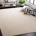 SAFAVIEH Revive Collection Area Rug - 6'7" Square, Ivory, Solid Design, Non-Shedding & Easy Care, Ideal for High Traffic Areas in Living Room, Bedroom (REV102A)