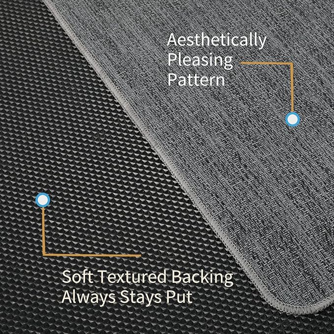 Chair Mat for Hardwood & Tile Floor, 47" x 52" Heavy Duty Office Chair Mat for Rolling Chairs Easy Glide, Anti Slip, Non-Curve, Floor Protector for Home Office, Gray