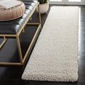 SAFAVIEH Milan Shag Collection Runner Rug - 2' x 18', Ivory, Solid Design, Non-Shedding & Easy Care, 2-inch Thick Ideal for High Traffic Areas in Living Room, Bedroom (SG180-1212)